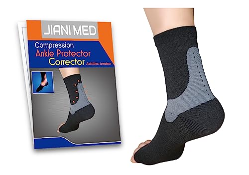 JianiMed Ankle Protector - Achilles Tendon, Compression Support, Ankle Strains, Sprains, Protection, Daily Use, Taiwan Excellence L/XL