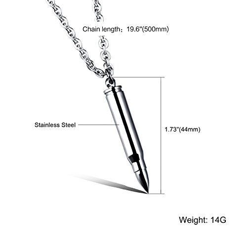 Bullet Ashes Necklace Holder Memorial Keepsake Stainless Steel Urn Pendant Necklace Cremation Jewelry2