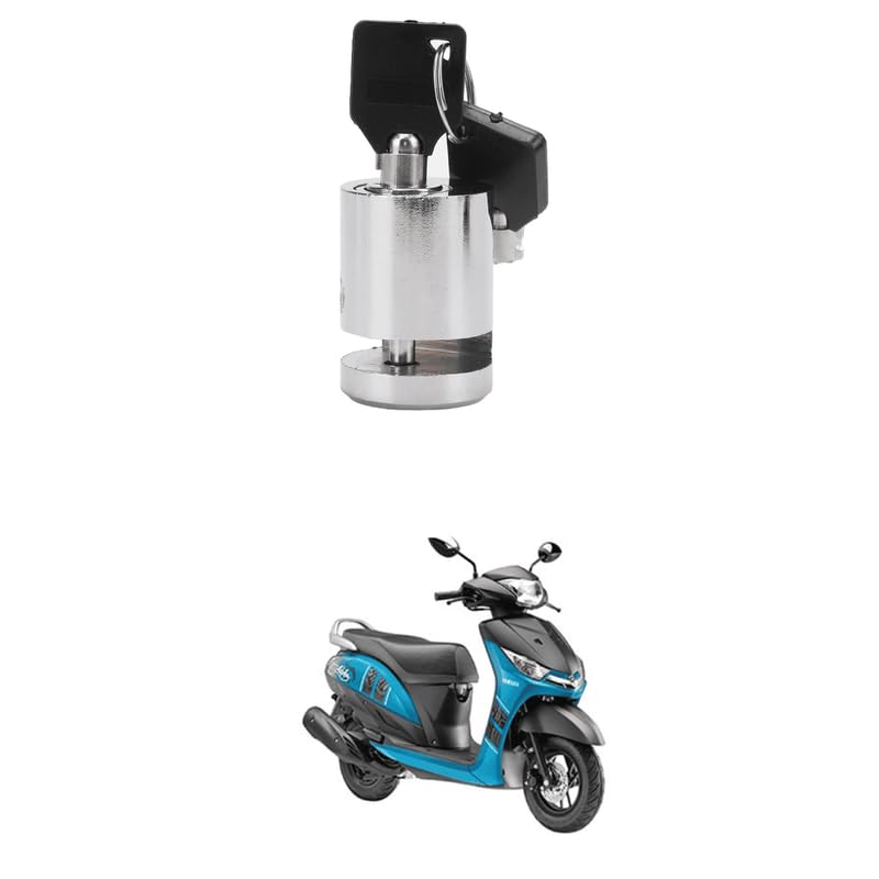 LOVMOTO Universal Disc Brake Lock Motorcycle Lock Bicycle Lock Wheel Disc Lock with 2 Keys Anti-Theft Waterproof for Motorcycle Road Cycle Mountain Bike Scooters, Cycling Comfortable with Alp-ha