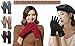 Tomily Womens Touch Screen Phone Fleece Windproof Gloves Winter Warm Wear (Gray)