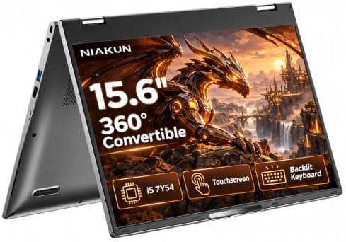 Portátil Convertible 2 en 1 15,6 pulgadas i5 7Y54 Laptop, 16G RAM...