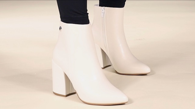 Amazon.com | Nautica Women's Block Heel Ankle Bootie Pointed Toe