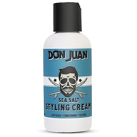 Don Juan Sea Salt Hair Styling Cream | Light Hold | Conditions and Adds Volume and Texture To Hair | Natural Ingredients | Surf Wax Scent, 4 fl oz Cover