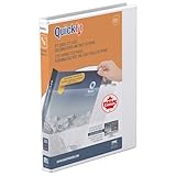 Stride Quickfit Round-Ring View Binder, 3 Rings, 0.63' Capacity, 11 X 8.5, White