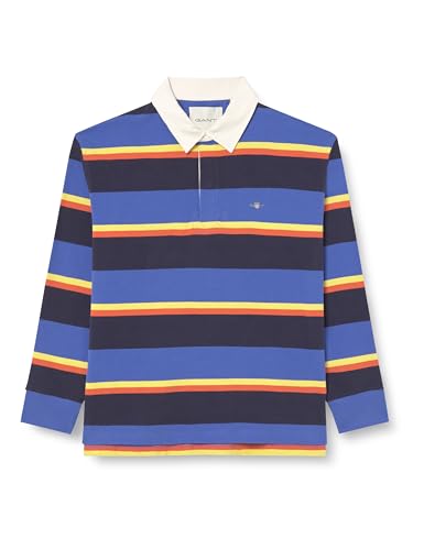 Polo GANT homme rugby à rayures en coton épais à manches longues