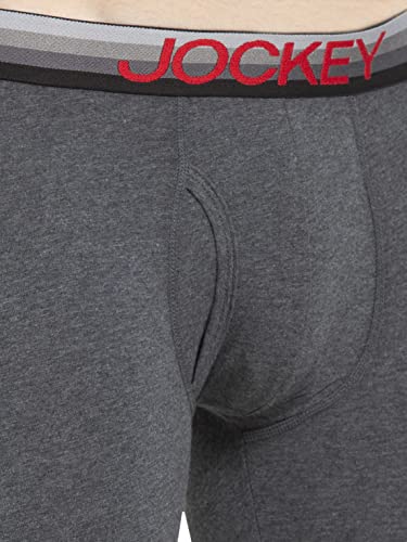 Image of Jockey ZN03 Men's Super Combed Cotton Elastane Stretch Solid Boxer Brief with Ultrasoft Waistband