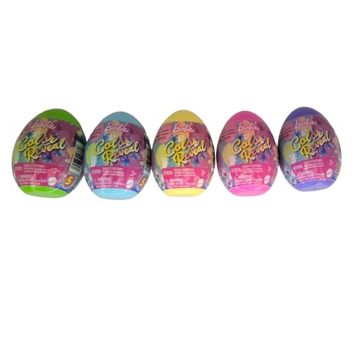 Barbie Color Reveal Easter Egg Surprise Bundle (HJX67 Series) – 5 Mystery Eggs with Color-Reveal Dolls & Accessories – Spring Holiday Blind Bag Fun – Mattel Ages 3+ - Image 5
