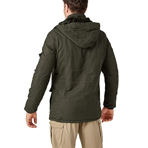 Crysully Men's Multi Cargo Pocket Tactical Safari Jacket Fall Cotton Field Fleece Jacket Army Green/Us M/Tag3Xl #TOP5