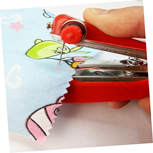 NUOBESTY mini-naaiset mini-handnaaimachine Zweetbestendig handmatig naaien naaldenmachine draagbare naaimachine draadloze naaimachine handleiding kleine naaimachine reizen rood - Image 8