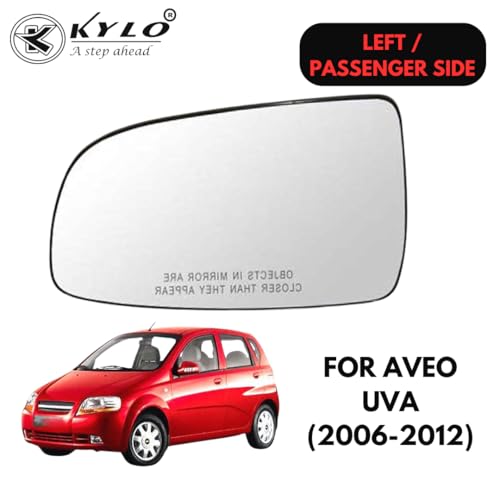 Image of Kylo Aveo UVA (2006-2012) Passenger Side (Left Side) Car Side Mirror Glass /Tukdi /Sub Mirror Plate