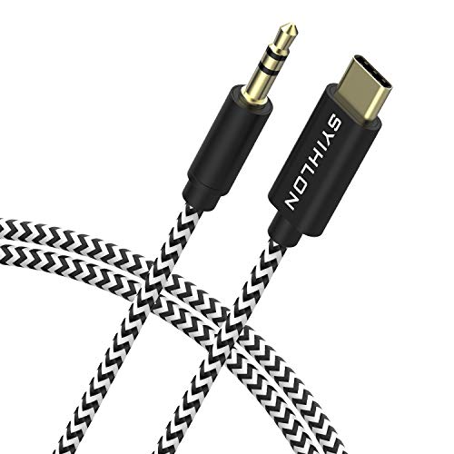 USB C to 3.5mm Aux Cable, Braided Type C to 3.5mm Audio Cable Car Aux Cord for Google Pixel 3/3XL/2/2XL, iPad Pro 2018, OnePlus 6T/7/7 Pro, Galaxy Note 10/10+, Moto Z, HTC and More