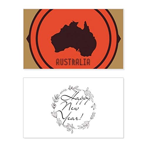 Tarjeta de Año Nuevo de Australia en rojo y negro: decora tus felicitaciones festivas