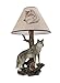 Resin Table Lamps `Denizen Of Twilight` Gray Wolf Table Lamp 12.5 X 20 X 12.5 Inches Gray