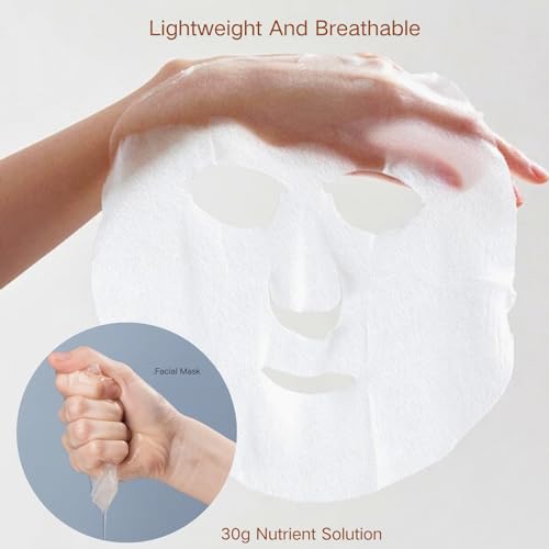 Vitamin C Sheet Mask, 5PCS Face Masks Skincare With Hyaluronic Acid, Anti Oxidation Capsule Face Mask Set, Firming Repair Korean Face Mask, Hydrating Face Mask For Dehydrated, Dull And Tired Skin - Image 7