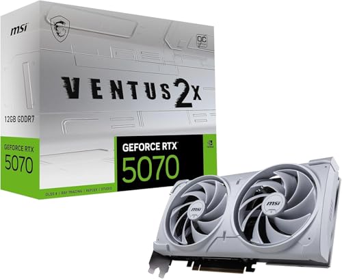 MSI GeForce RTX 5070 12G VENTUS 2X OC WHITE Graphics Card - RTX 5070 GPU