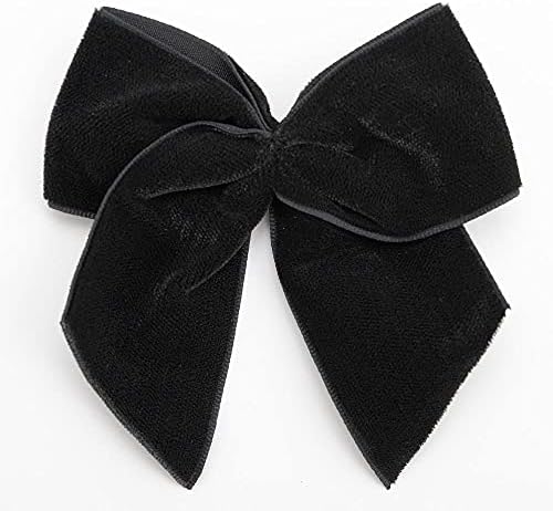 Italian Options Soft Velvet Self-Adhesive Ribbon Gift Bows 6-Piece Pack, 10 cm Bow Width, Black