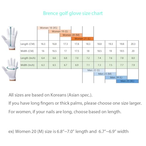Brence Synthetic Leather Durable Water-registant Golf Glove for Men Women