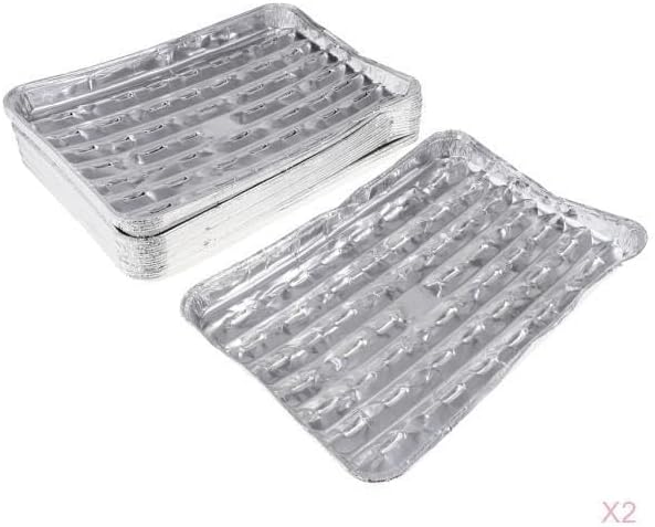 40pcs Disposable Aluminum Foil Pans Set - Perfect for BBQ, Grilling, Baking - and Recyclable - Easy Clean-up - Ideal for Meat, Seafood, Vegetables - Fits 9x13, 8x8, 14x10 Grills