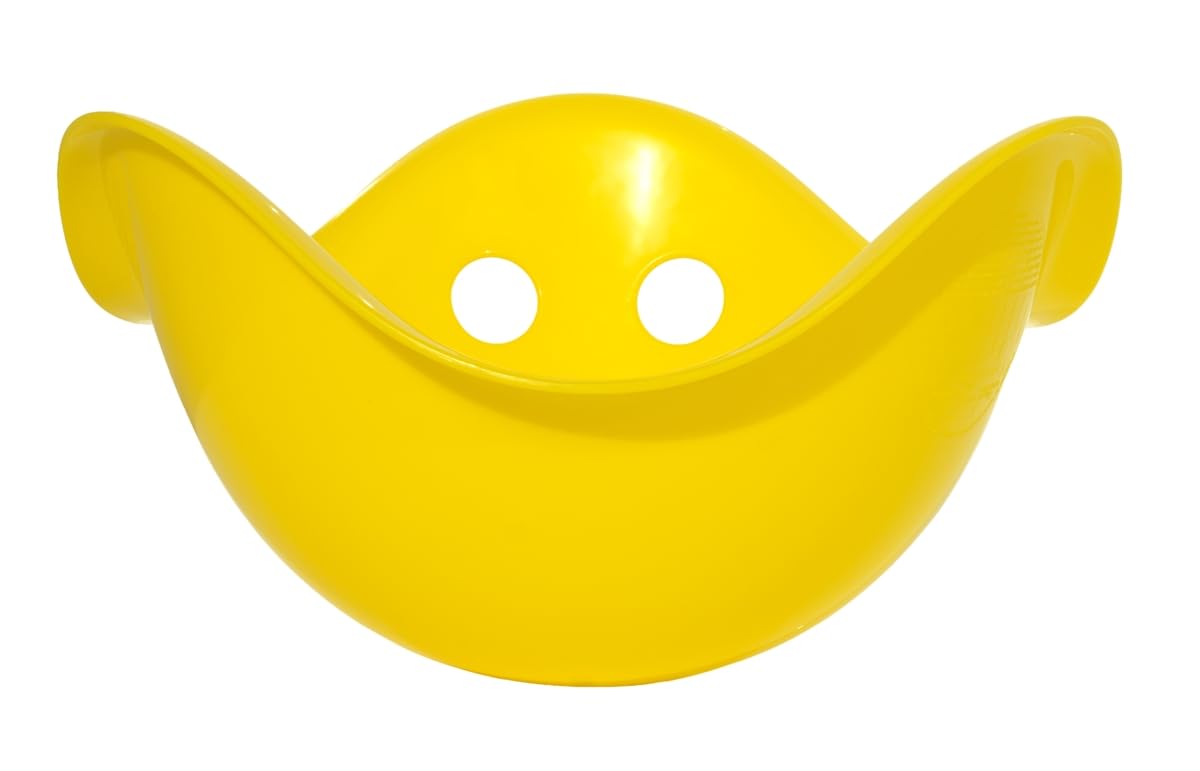 MOLUK Bilibo Midi Open-Ended Sensory Toy for Toddlers & Kids, Stack, Scoop & Explore Through Imaginative Play, Compact Swiss Design Toddler Toy for Home & Travel, Yellow