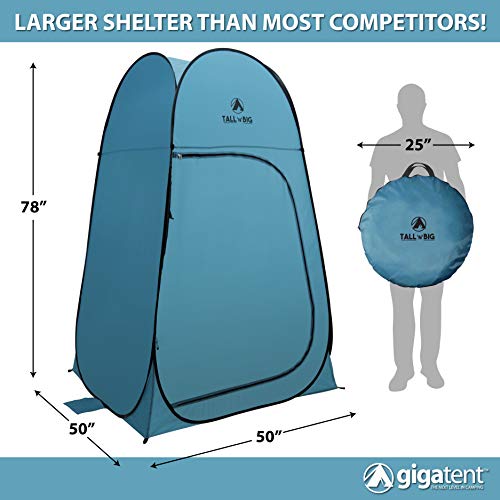Gigatent Tall ‘N’ Big Pop Up Pod Changing Room Privacy Tent – Instant Portable Outdoor Shower Tent, Camp Toilet, Rain Shelter For Camping & Beach – Lightweight & Sturdy, Easy Set Up, #TOP2