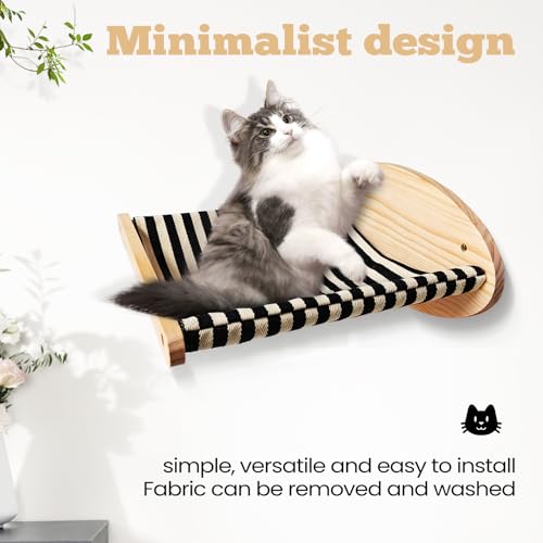 SPAKITCHCE Rede para gatos montada na parede – Prateleiras e poleiros para parede, móveis de cama de