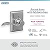SCHLAGE Accent Lever with Addison Trim Non-Turning Lock in Bright Chrome - Left Handed - F170 ACC 625 ADD LH #1