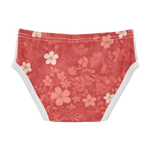 KLL Red Flowers Toddler Boy Pure Cotton Underwear Briefs Breathable Undies2