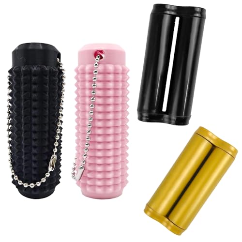 4 Pcs Fidget Toys Adults,Ono Roller, Portable Roller Toy, Calming Keychain,Helps Relieve Stress Tension And Anxiety Suitable For Adult Men And Women (Black,Pink)