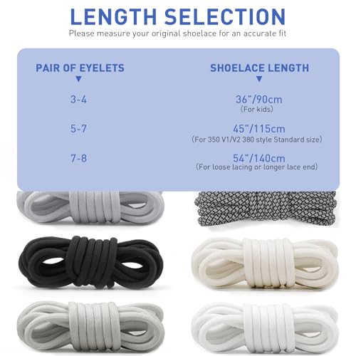 NDTEZUGT 2 Pairs Shoe Laces for Yeezy Boost 350 V1, 350 V2, 380, Black, 36" by NDTEZUGT - Used condition - Image 6