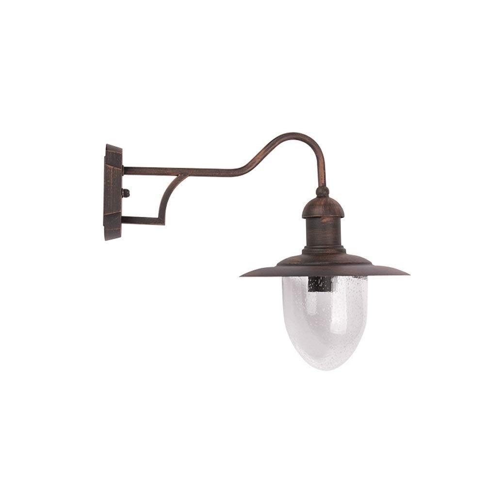 Applique murale extérieur rétro marron en verre transparent de haute qualité