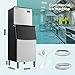 EUHOMY Commercial Ice Maker Machine 400Lbs/24H, Industrial Ice Machine ETL Approval 250 Lbs Storage Bin, Ice Ready in 8-15 mins, Stainless Steel Clear Ice Cube Maker for Bar/Cafe/Restaurant/Business