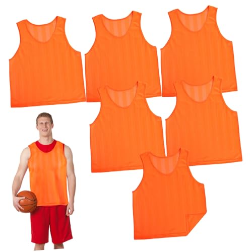 Dossards de sport respirants en maille lot de 6 gilets d'entraînement