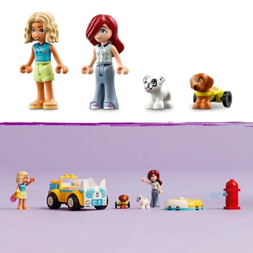 Friends Auto per la Toelettatura dei Cani Giocattolo - con 2 Figure di Cuccioli, 2 Mini Bamboline e Accessori per la Cura degli Animali - Regalo di Compleanno Creativo per Bambine da 4 Anni 42635 - Lego - Immagine 4