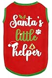 Dog Shirt Soft Cotton Dog Christmas Shirt Stretchy Lightweight T-Shirts Sleeveless Vest Pet Clothes for Small Medium Large Dogs Cats