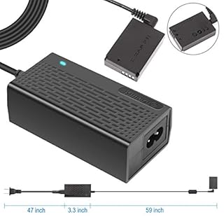 Kimaru ACK-E12 AC Power Adapter DR-E12 DC Coupler LP-E12 Dummy Battery Kit for Canon EOS M10, M50, M50 Mark ii, M100, M200, EOS M M2,Kiss M M2 Cameras.