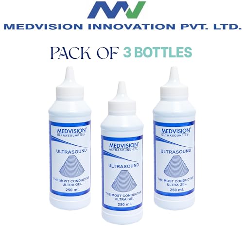 Image of Premium Quality Ultrasound Jelly - 250 ml (Pack of 3) | Medical-Grade, Non-Irritating, Clear Gel for Smooth & Accurate Ultrasound Scans, sonography.