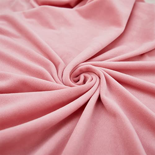 Okyuk 2023 New Sectional Couch Covers, Universal Wear-Resistant L Shape Velvet Separate Cushion Couch Chaise Covers For Both Left/Right Sectional Couch Furniture Protector (Pink, 2 Seat Cover) #TOP4