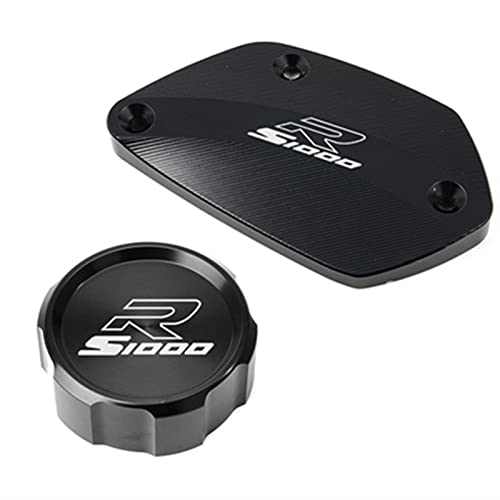 Kappe ersetzen Motorrad CNC Aluminium Hinten Vorne Bremsflüssigkeitsbehälter Deckel Ölabdeckung Für BMW S 1000R S1000 R S1000R 2021 2022 Zubehör(Nero)