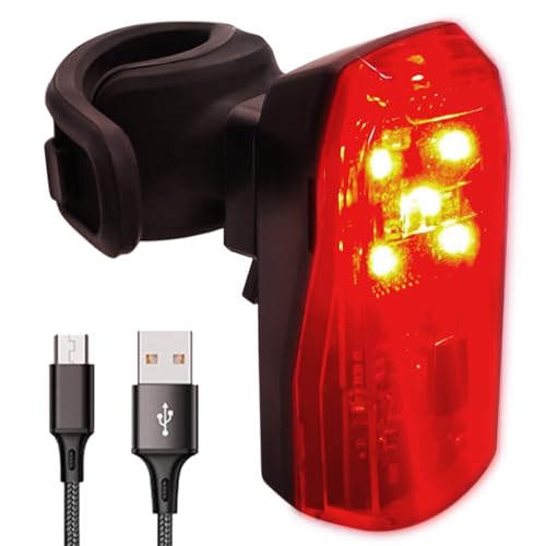ANTELA Fanale Posteriore per Bicicletta, Luci Bici Ricaricabile USB C con Rilevamento Intelligente dei Freni, Luce Posteriori Bici Impermeabile, per Bici da Strada, Mountain Bike