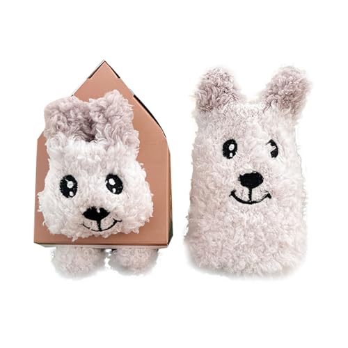 Cute Animal Slippers Socks for Women Christmas Cozy Fleece Lined Stuffers - image 1