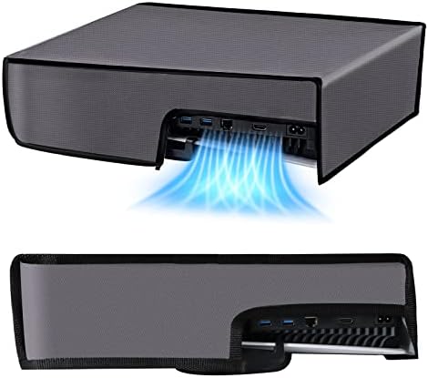 Horizontal PS5 dust cover Waterproof Anti-Scratch Protector Sleeve Dust Cover For PS5 Console Guard With Back Cable Port For Playstation 5 Console Digital & Disk Version