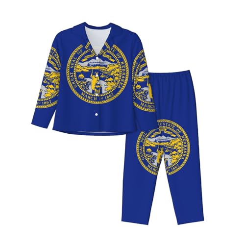 Pyjama 2 pièces Nebraska confortable à manches longues pour homme et femme