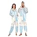 Yuiboo Blush & Sky SailboatAdult Unisex One Piecing Pajamas for Man Women Couples Costumes Hooded