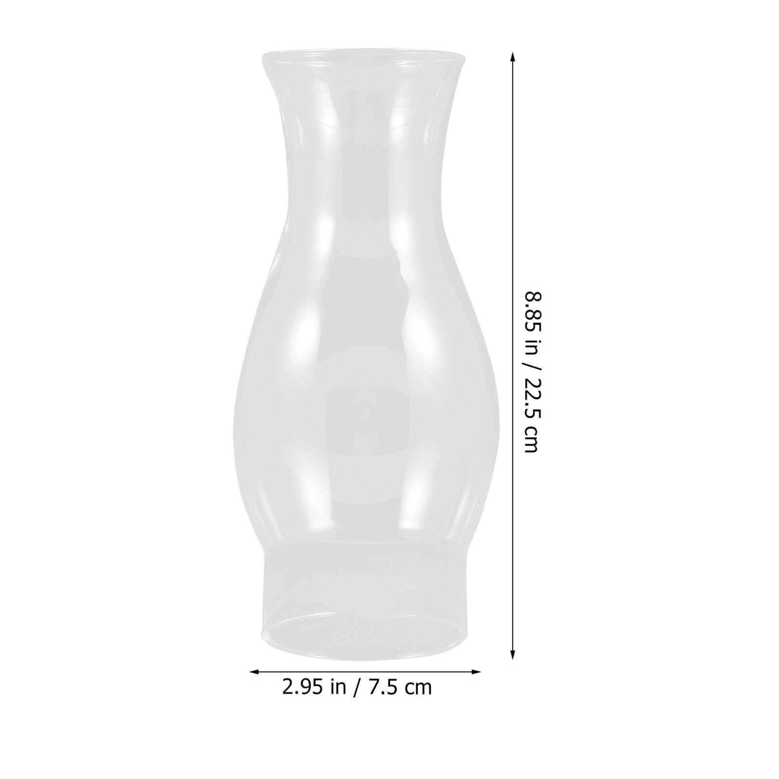 Klare Glas-Öllampe Als Ersatz Für Petroleum-Lampen – 7,6 Cm Durchmesser, 26 Cm Hoch