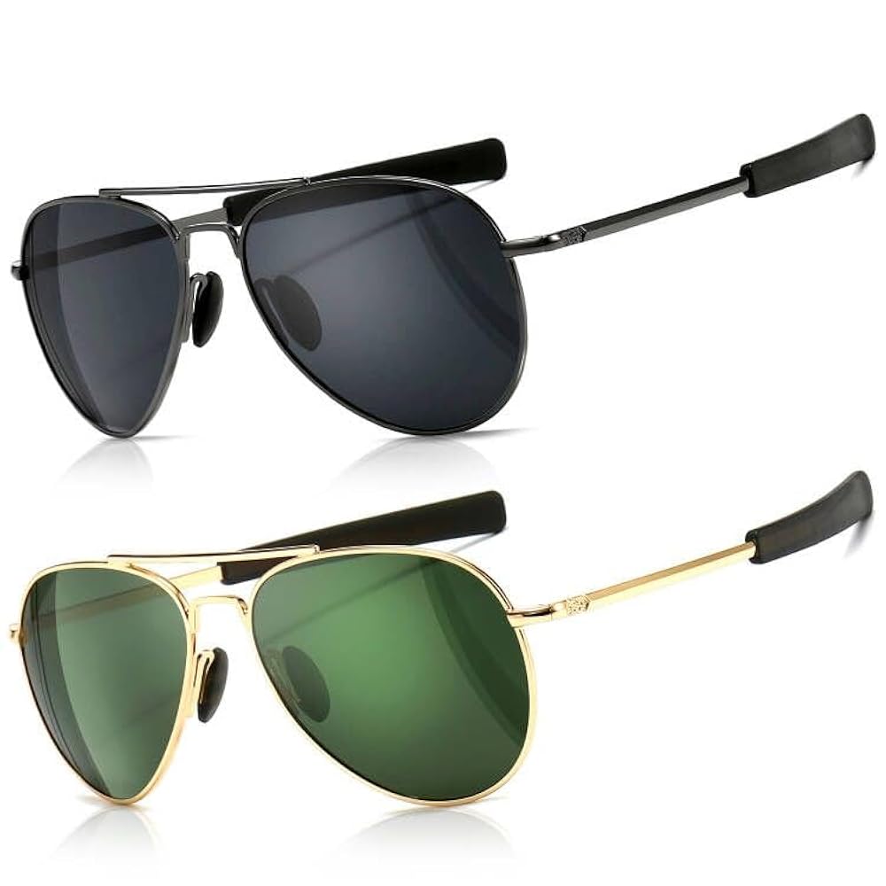 Bayonet Temples SUNGAIT Polarized Aviator Sunglasses For Men