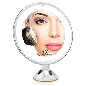 Angolbiz Lichten Make-up Vanity Mirror : Verhoogde Led 10X Schoonheid Lit Draagbare Standing Travel USB Plug Decor Lady…