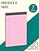 Aidunmis 7pcs Small Note Pads 5x8 Legal Pads Pink Notepad 5x8 College Ruled Pink Notebook Paper Narrow Ruled Mini Notepads 5 x 8 Legal Pad Perforated Small Writing Pads 5x7 In 30 Sheets per Note Pad
