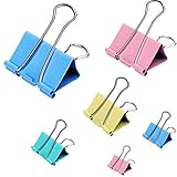 Colored Binder Clips Assorted Sizes, Jumbo, Large, Medium, Small, Mini, Micro (120 Pcs)