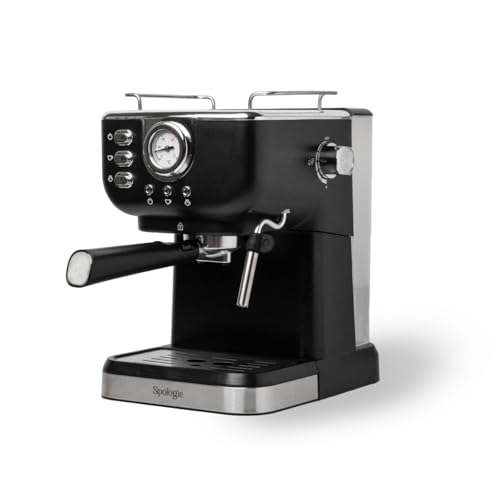 Image of Sipologie Cafe Maestro Espresso Machine, Coffee Maker for Home & Office | Frother Wand for Cappuccino, Latte & Espresso | Stainless Steel, Easy to Use & Clean