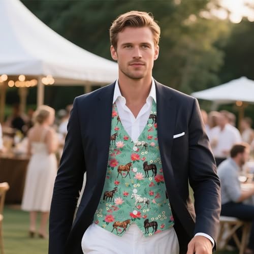 Vest for Men Slim Fit V Ncek 4 Buttons Business Waistcoat Tuxedo Formal Dress Oversized Suit Vests with Pockets3